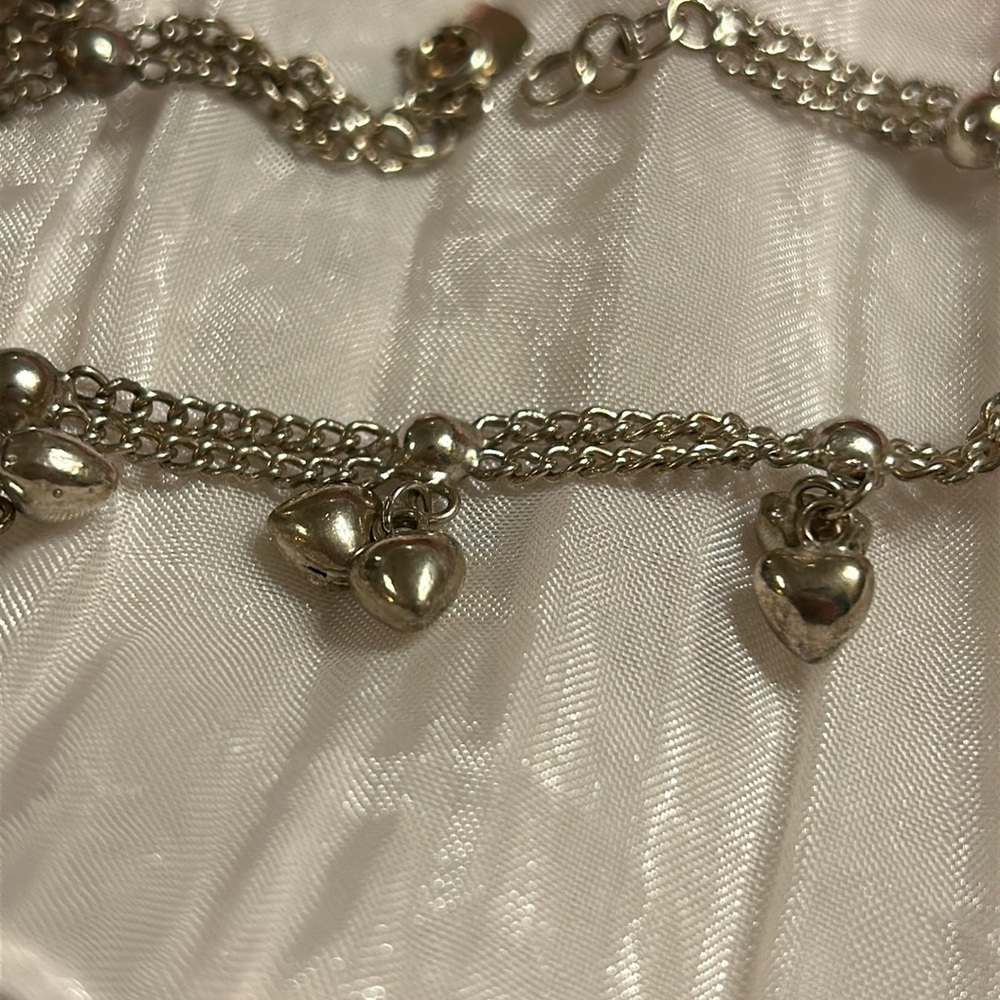 Solid Sterling Silver Anklet - image 2